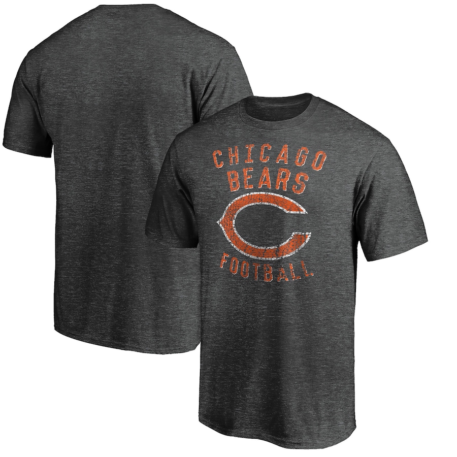 Chicago Bears Majestic Heather Charcoal Showtime Logo T-Shirt - Man