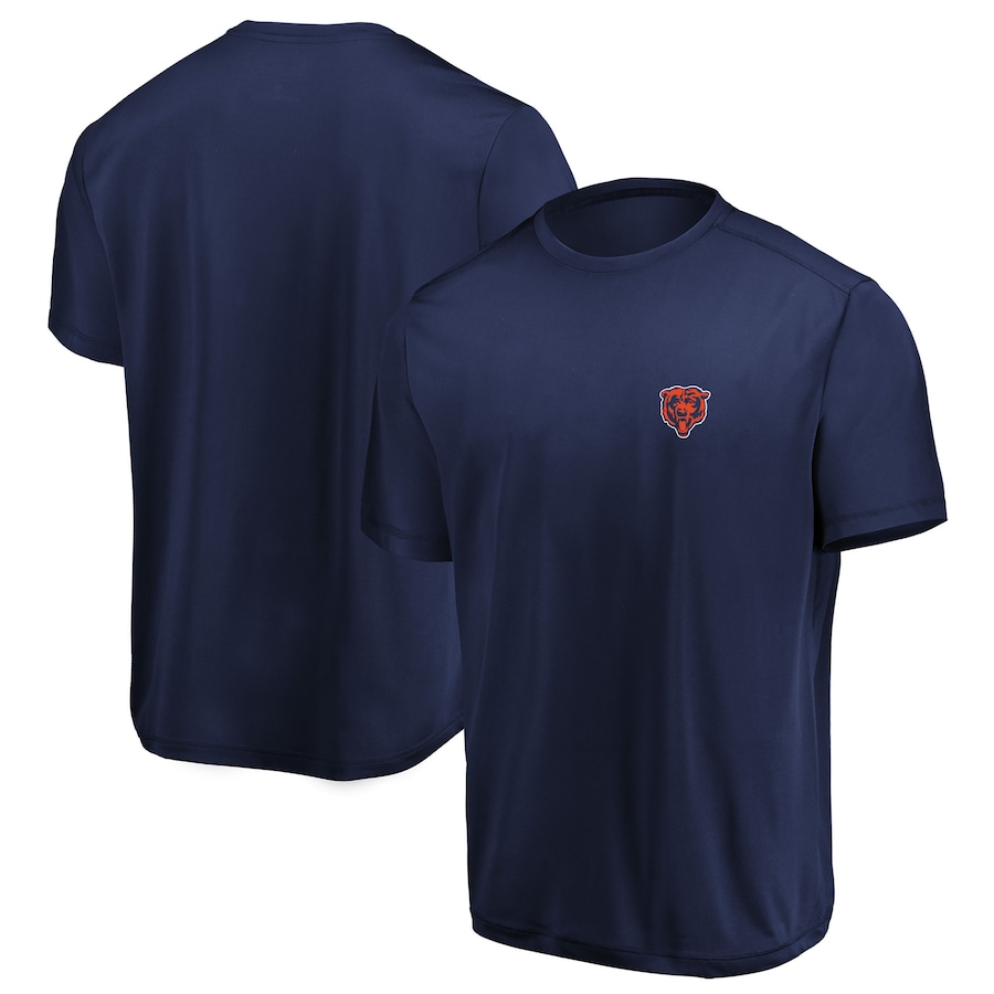 Chicago Bears Majestic Navy Showtime Logo Cool Base T-Shirt - Man Chicago Bears Majestic Navy Showtime Logo Cool Base T-Shirt - Man