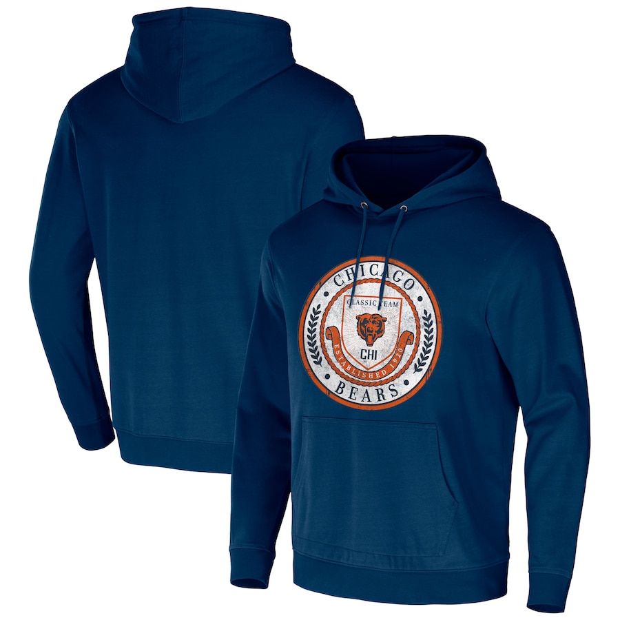 Chicago Bears NFL x Darius Rucker Collection by USASportsStoreNavy Washed Pullover Hoodie - Man Chicago Bears NFL x Darius Rucker Collection by USASportsStoreNavy Washed Pullover Hoodie - Man
