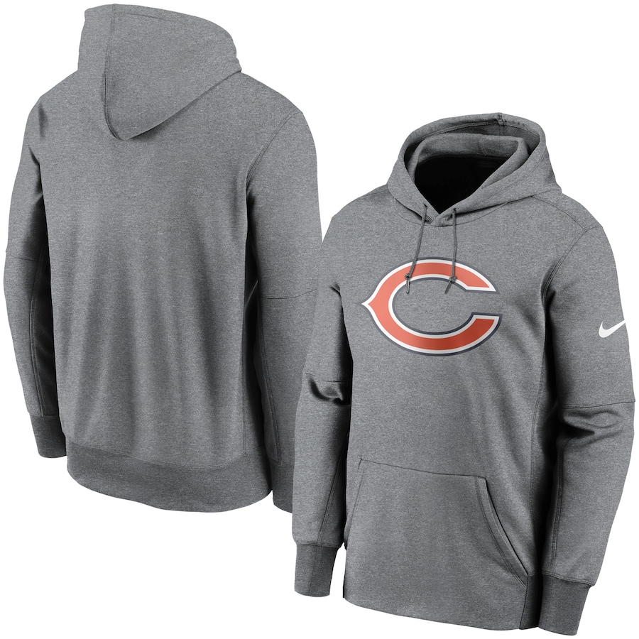 Chicago Bears Football Heathered Charcoal Fan Gear Primary Logo Therma Performance Pullover Hoodie - Man Chicago Bears Football Heathered Charcoal Fan Gear Primary Logo Therma Performance Pullover Hoodie - Man