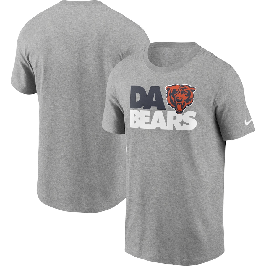 Chicago Bears Football Heathered Gray Hometown Collection Da Bears T-Shirt - Man