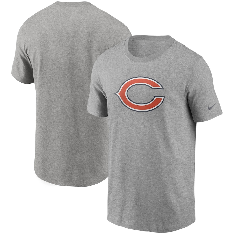 Chicago Bears Football Heathered Gray Primary Logo T-Shirt - Man Chicago Bears Football Heathered Gray Primary Logo T-Shirt - Man