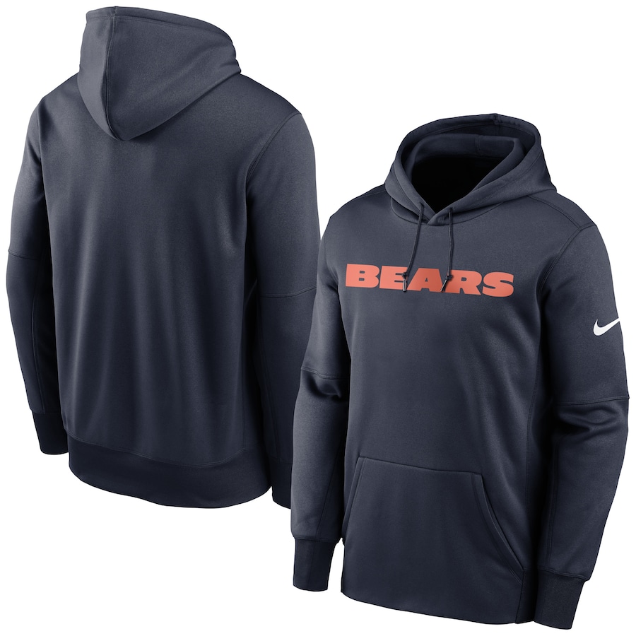 Chicago Bears Football Navy Fan Gear Wordmark Performance Pullover Hoodie - Man Chicago Bears Football Navy Fan Gear Wordmark Performance Pullover Hoodie - Man
