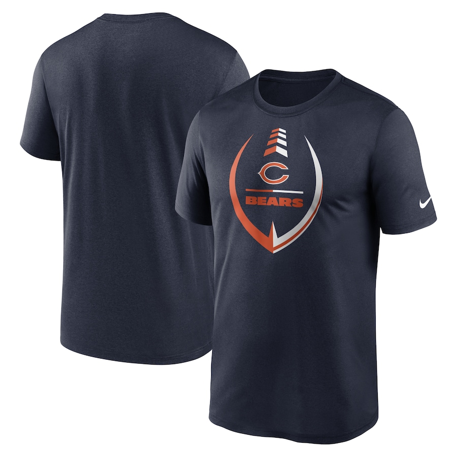 Chicago Bears Football Navy Icon Legend Performance T-Shirt - Man