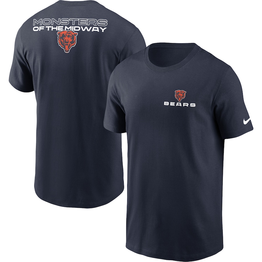 Chicago Bears Football Navy Local Phrase T-Shirt - Man Chicago Bears Football Navy Local Phrase T-Shirt - Man
