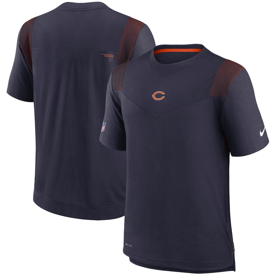 Chicago Bears Football Navy Sideline Player UV Performance T-Shirt - Man