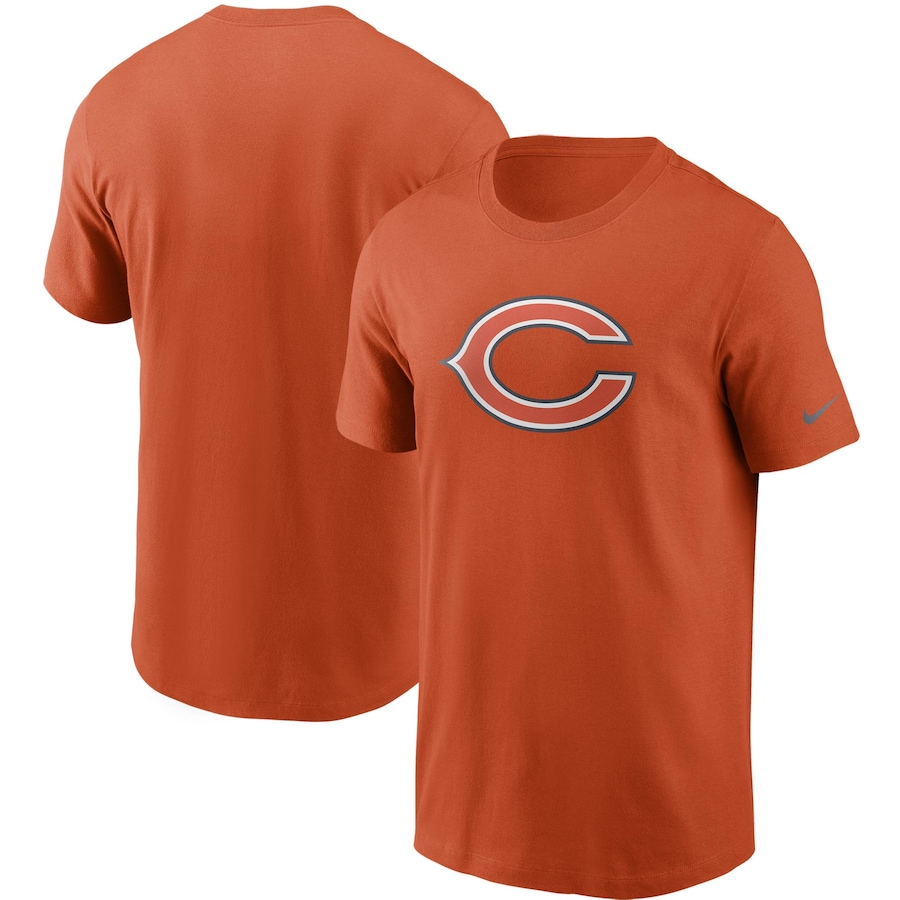 Chicago Bears Football Orange Primary Logo T-Shirt - Man Chicago Bears Football Orange Primary Logo T-Shirt - Man