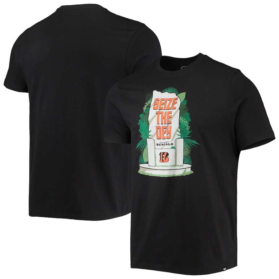 Cincinnati Bengals '47 Black Logo Super Rival T-Shirt - Man Cincinnati Bengals '47 Black Logo Super Rival T-Shirt - Man