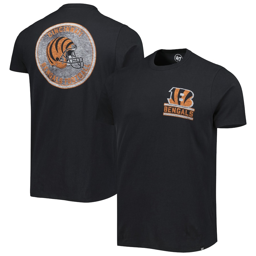 Cincinnati Bengals '47 Black Open Field Franklin T-Shirt - Man Cincinnati Bengals '47 Black Open Field Franklin T-Shirt - Man