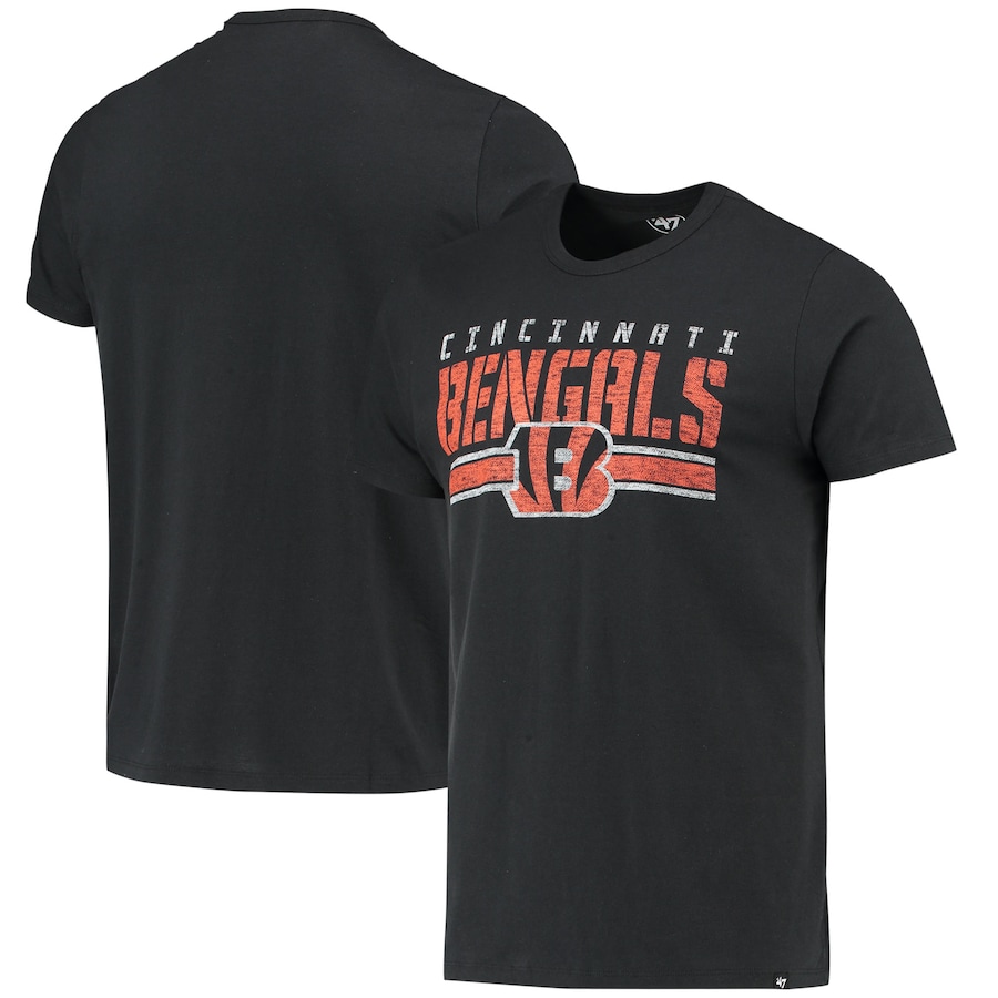 Cincinnati Bengals '47 Black Team Stripe T-Shirt - Man Cincinnati Bengals '47 Black Team Stripe T-Shirt - Man