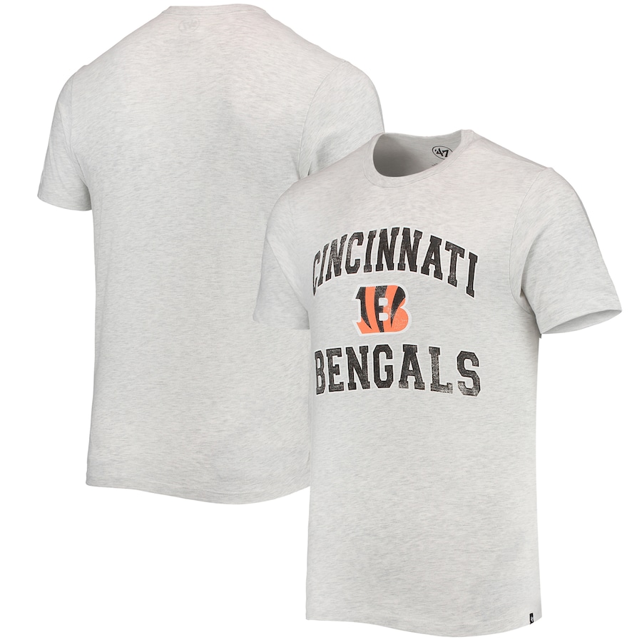 Cincinnati Bengals '47 Heathered Gray Union Arch Franklin T-Shirt - Man Cincinnati Bengals '47 Heathered Gray Union Arch Franklin T-Shirt - Man