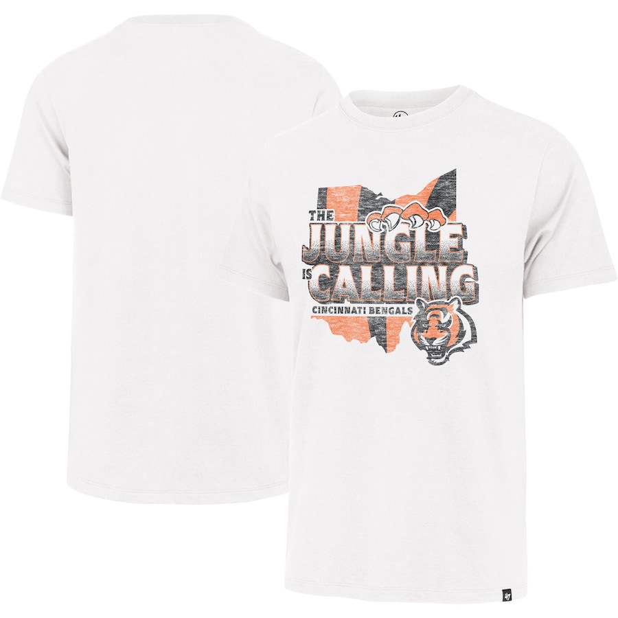 Cincinnati Bengals '47 White The Jungle is Calling Regional Franklin T-Shirt - Man