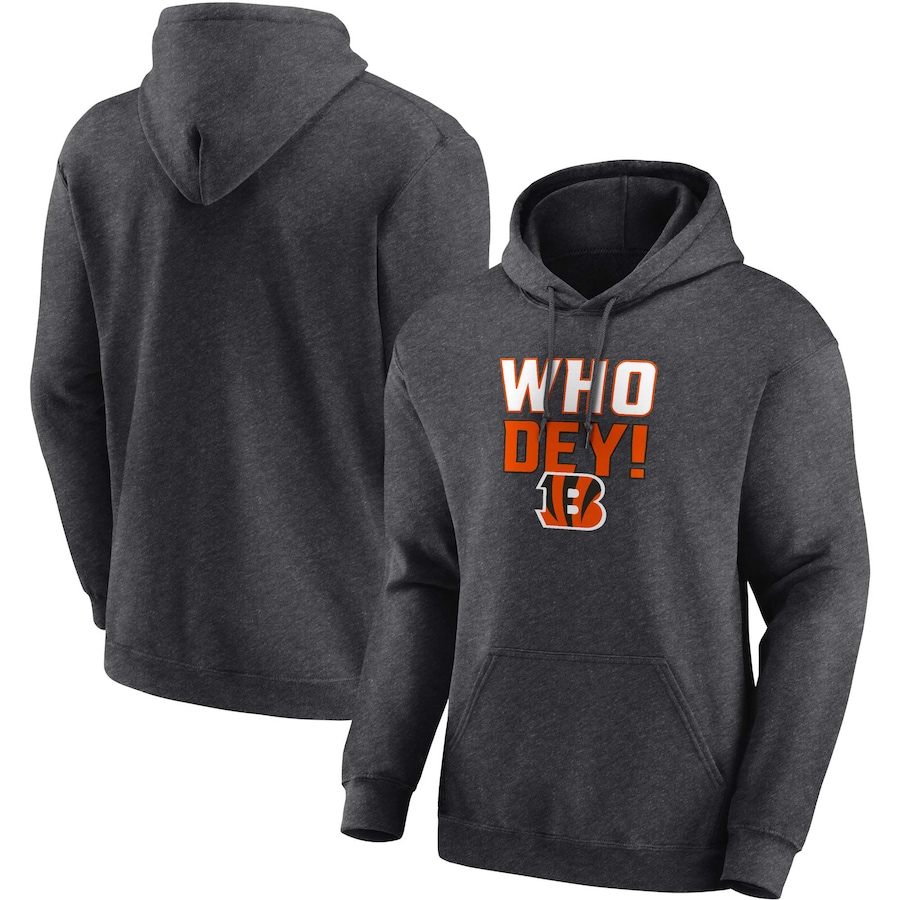 Cincinnati Bengals Charcoal Victory Earned Pullover Hoodie - Man Cincinnati Bengals Charcoal Victory Earned Pullover Hoodie - Man