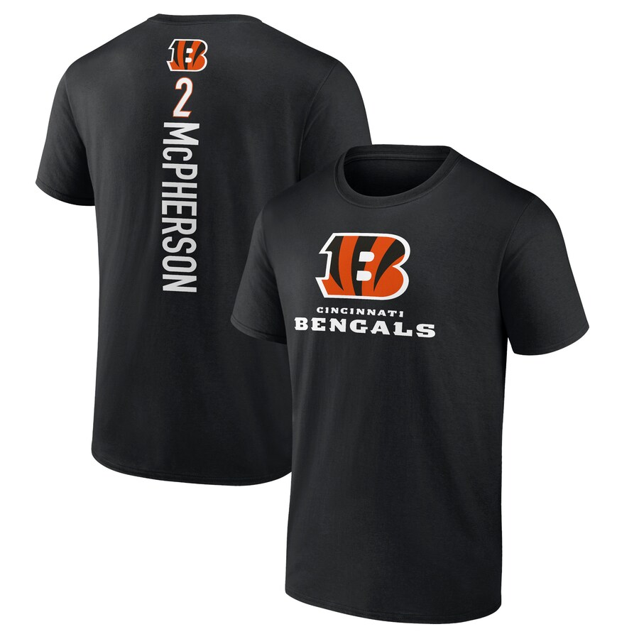 Cincinnati Bengals Evan McPherson Black Playmaker T-Shirt - Man