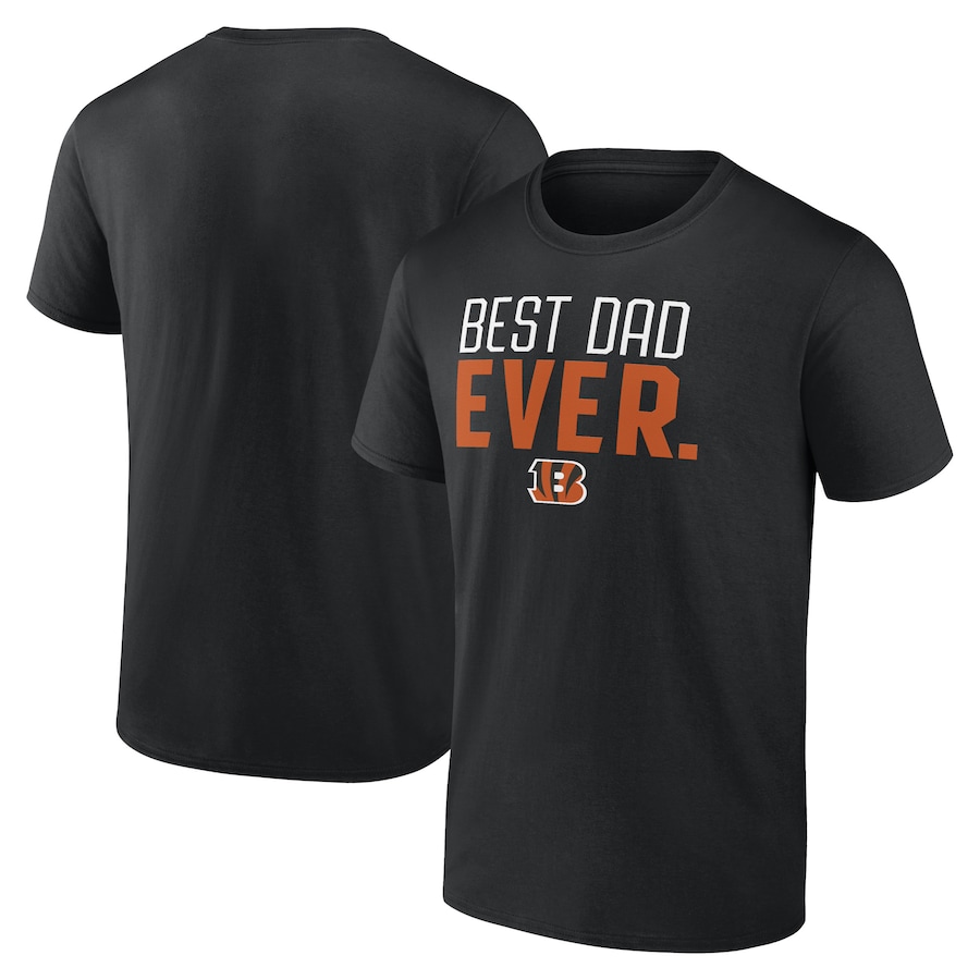 Cincinnati Bengals Black Best Dad Ever Team T-Shirt - Man