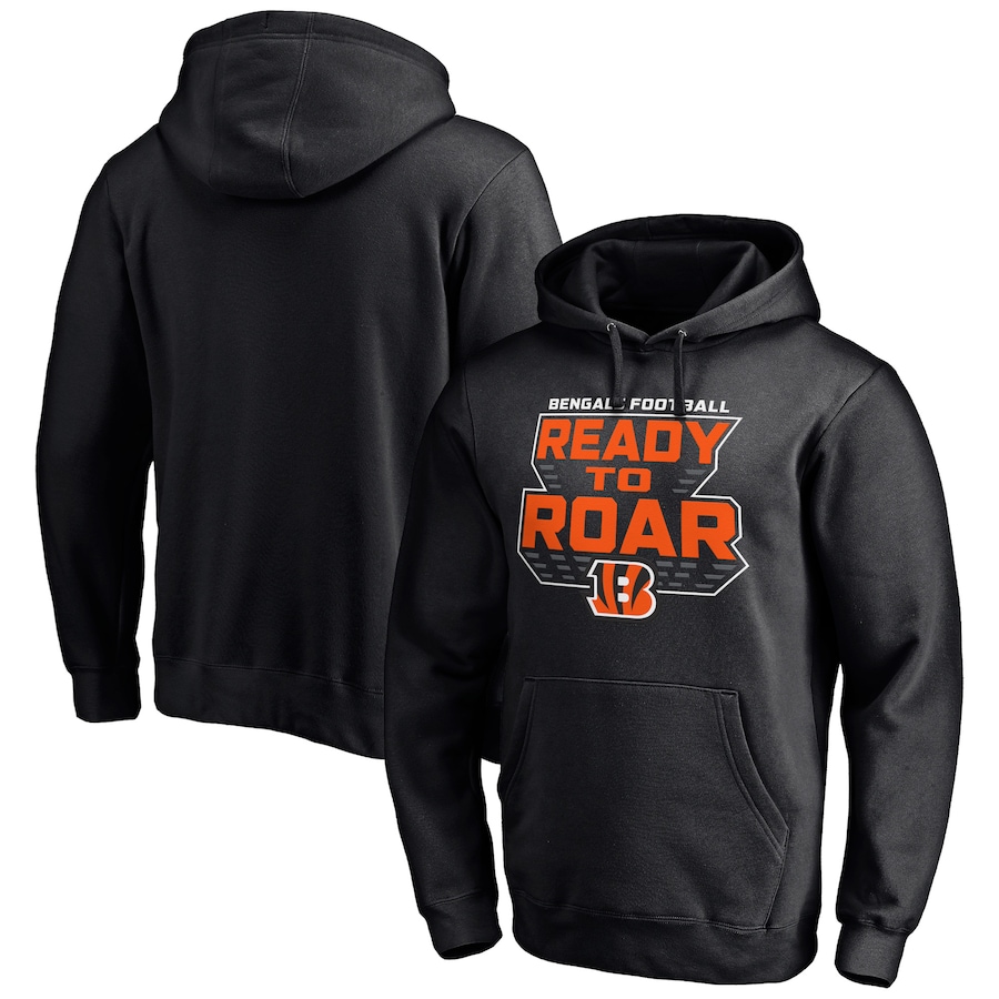 Cincinnati Bengals Black Hometown Collection Ready to Roar Fitted Pullover Hoodie - Man Cincinnati Bengals Black Hometown Collection Ready to Roar Fitted Pullover Hoodie - Man