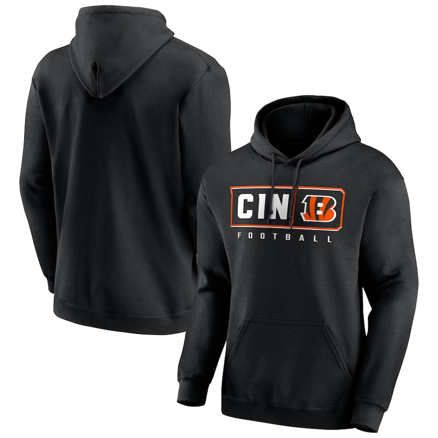 Cincinnati Bengals Black Hustle Pullover Hoodie - Man Cincinnati Bengals Black Hustle Pullover Hoodie - Man