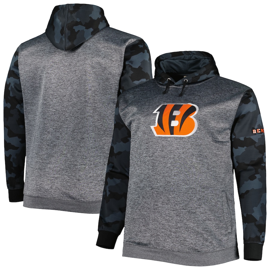 Cincinnati Bengals Heather Charcoal Camo Pullover Hoodie - Man Cincinnati Bengals Heather Charcoal Camo Pullover Hoodie - Man
