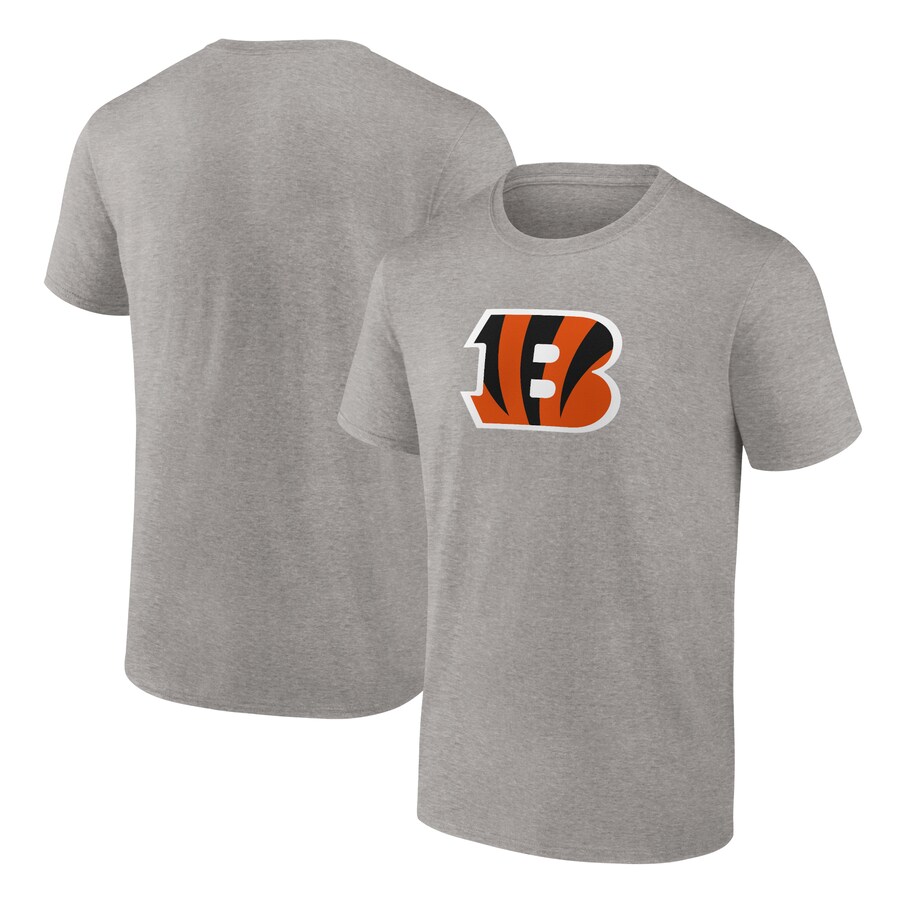 Cincinnati Bengals Heathered Gray Team Primary Logo T-Shirt - Man Cincinnati Bengals Heathered Gray Team Primary Logo T-Shirt - Man