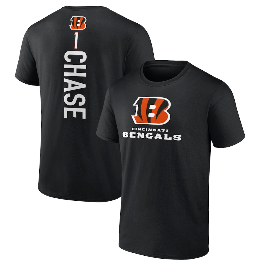 Cincinnati Bengals Ja'Marr Chase Black Playmaker T-Shirt - Man