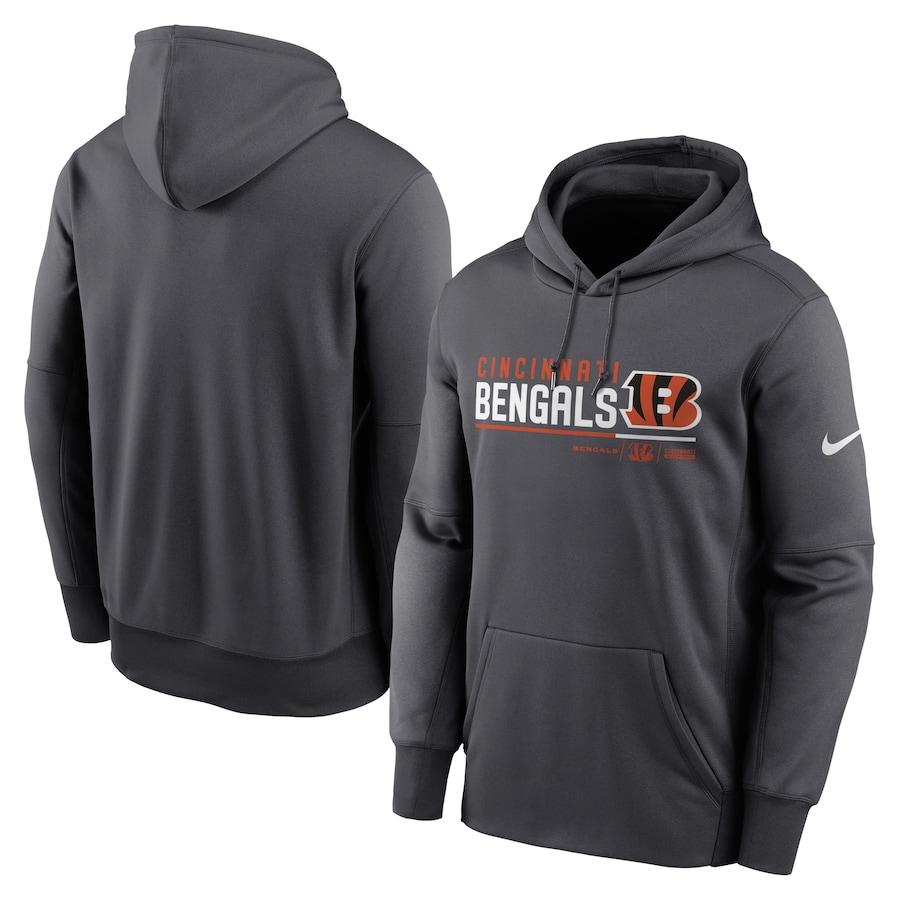 Cincinnati Bengals Football Anthracite Prime Logo Name Split Pullover Hoodie - Man Cincinnati Bengals Football Anthracite Prime Logo Name Split Pullover Hoodie - Man