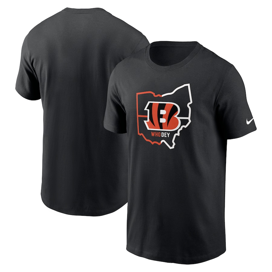 Cincinnati Bengals Football Black Essential Local Phrase T-Shirt - Man Cincinnati Bengals Football Black Essential Local Phrase T-Shirt - Man