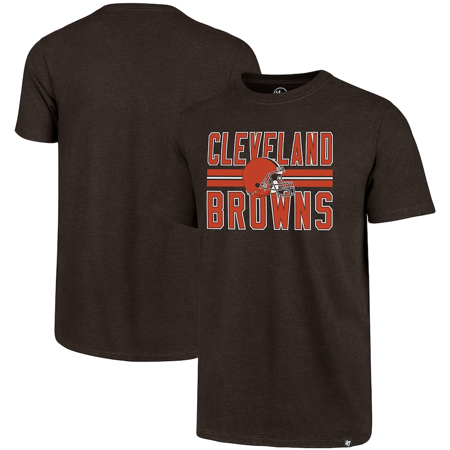Cleveland Browns '47 Brown Block Stripe Club T-Shirt - Man