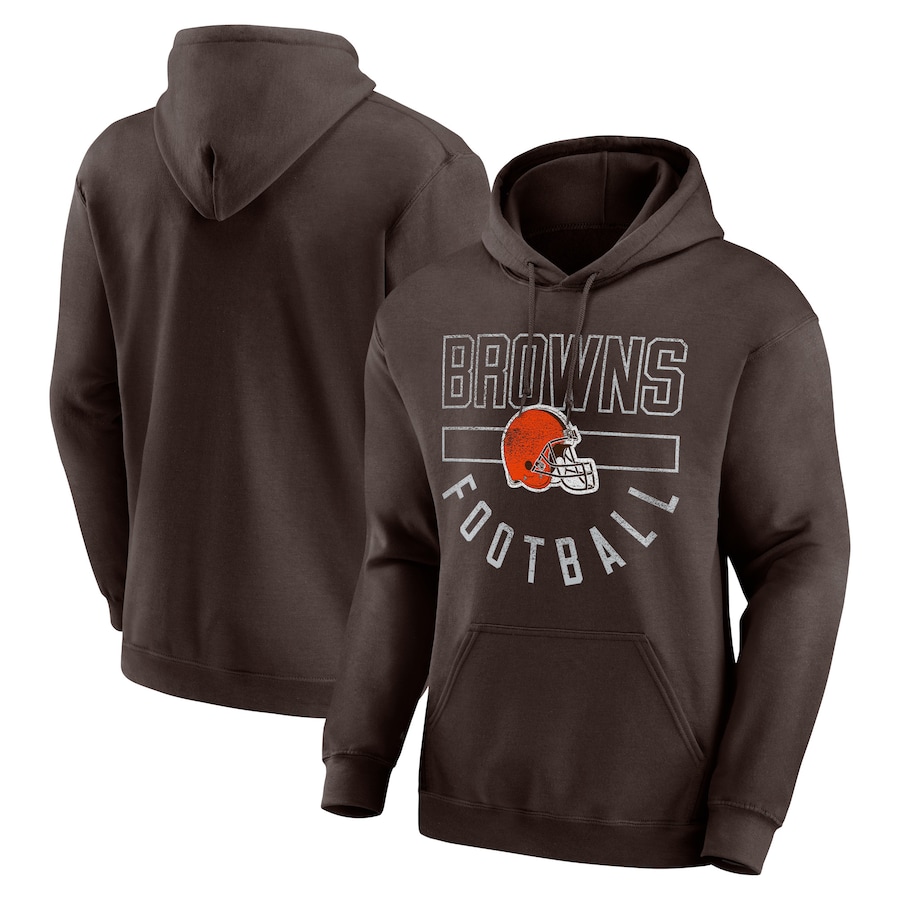 Cleveland Browns Brown Bubble Screen Pullover Hoodie - Man
