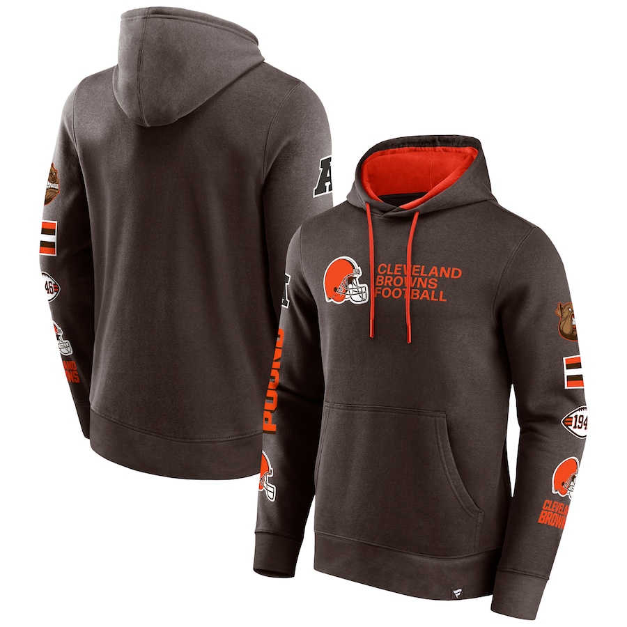 Cleveland Browns Brown Extra Innings Pullover Hoodie - Man