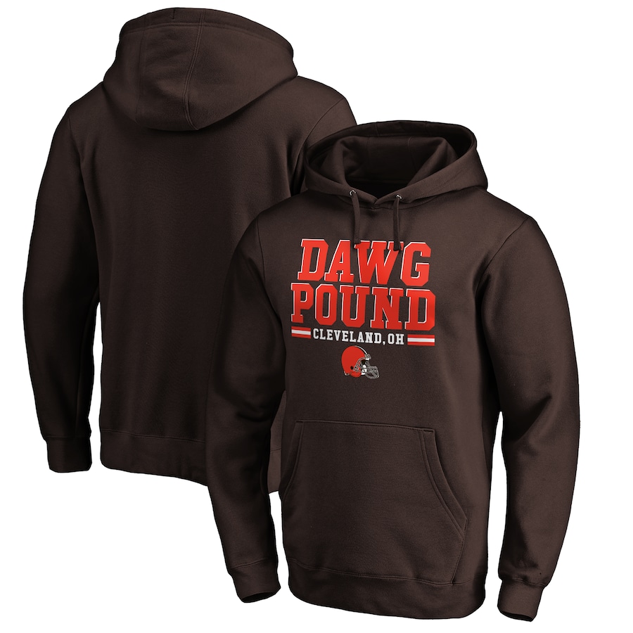 Cleveland Browns Brown Hometown Fitted Pullover Hoodie - Man