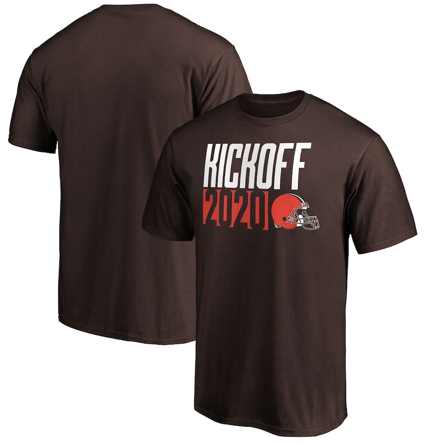 Cleveland Browns Brown Kickoff 2020 T-Shirt - Man Cleveland Browns Brown Kickoff 2020 T-Shirt - Man