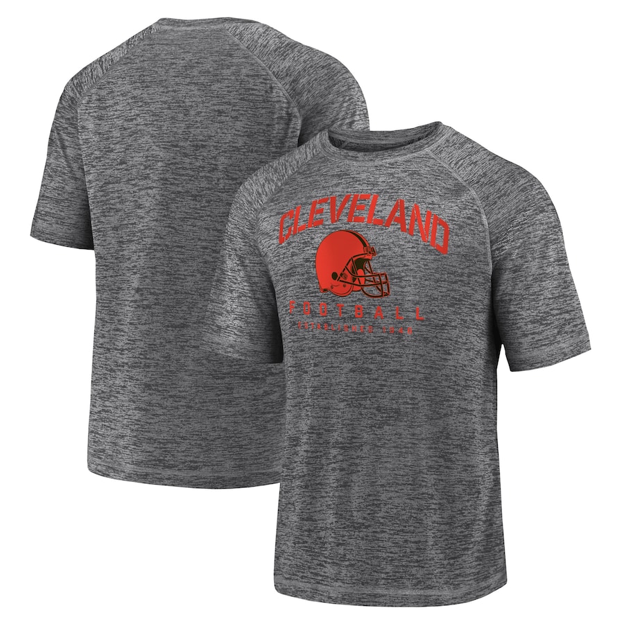 Cleveland Browns Gray Shade Battle Ready Raglan Space-Dye ?T-Shirt - Man