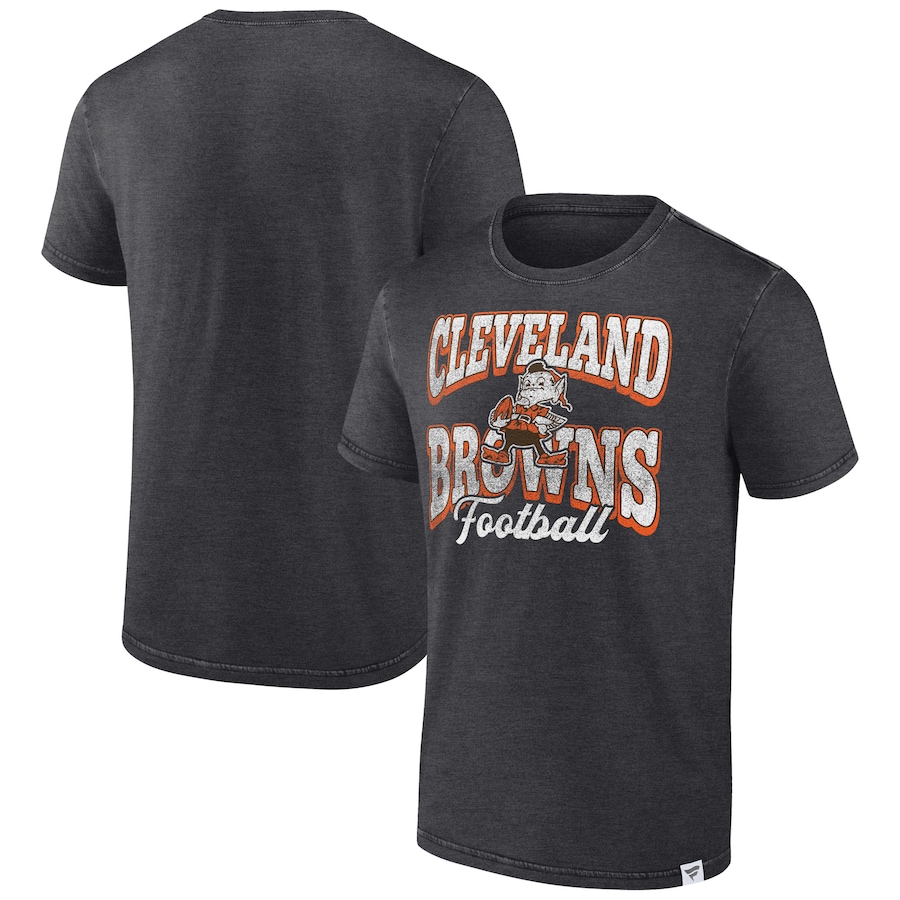 Cleveland Browns Heather Charcoal Force Out T-Shirt - Man Cleveland Browns Heather Charcoal Force Out T-Shirt - Man