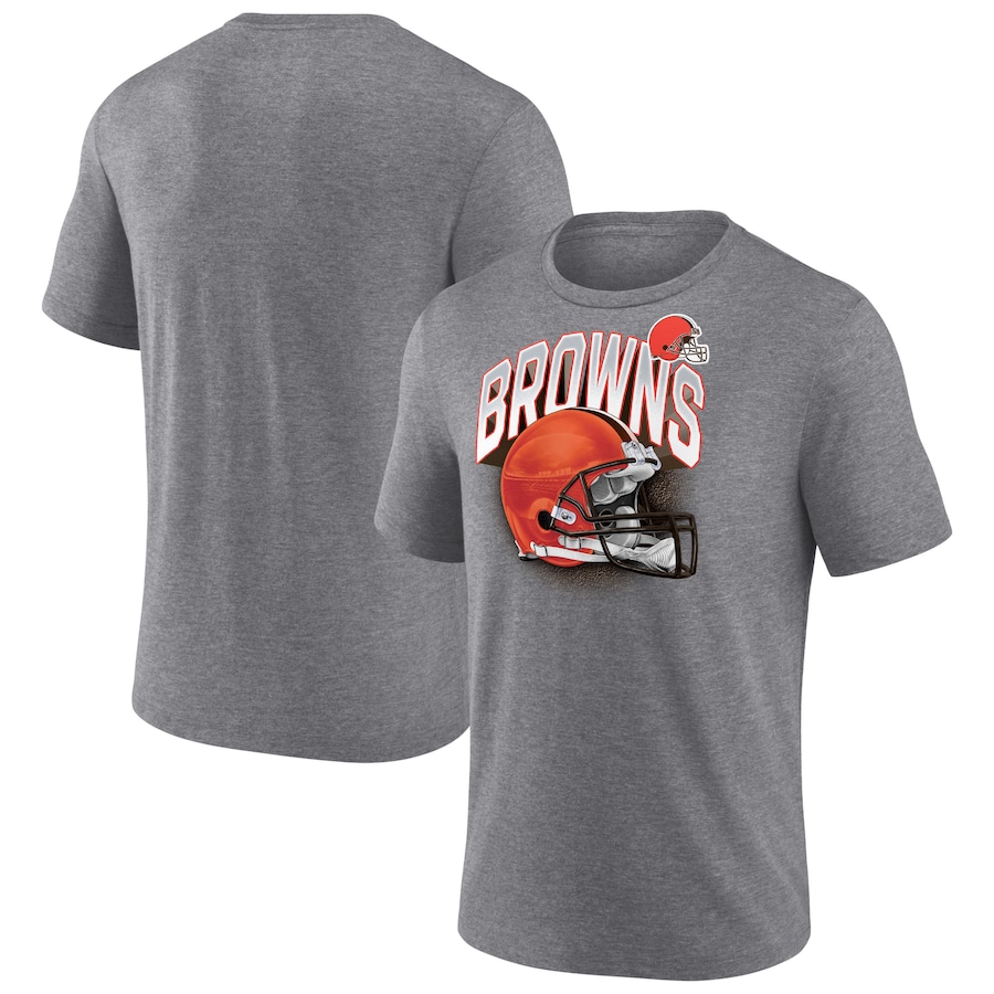 Cleveland Browns Heathered Gray End Around Tri-Blend T-Shirt - Man Cleveland Browns Heathered Gray End Around Tri-Blend T-Shirt - Man