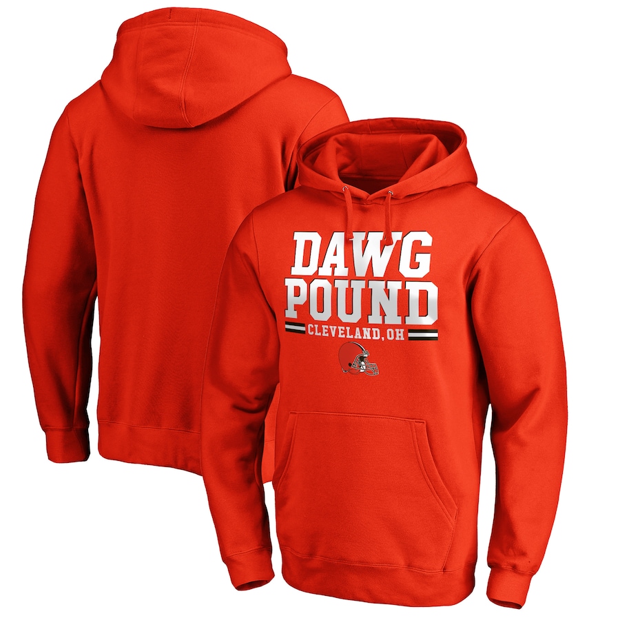 Cleveland Browns Orange Hometown Fitted Pullover Hoodie - Man Cleveland Browns Orange Hometown Fitted Pullover Hoodie - Man