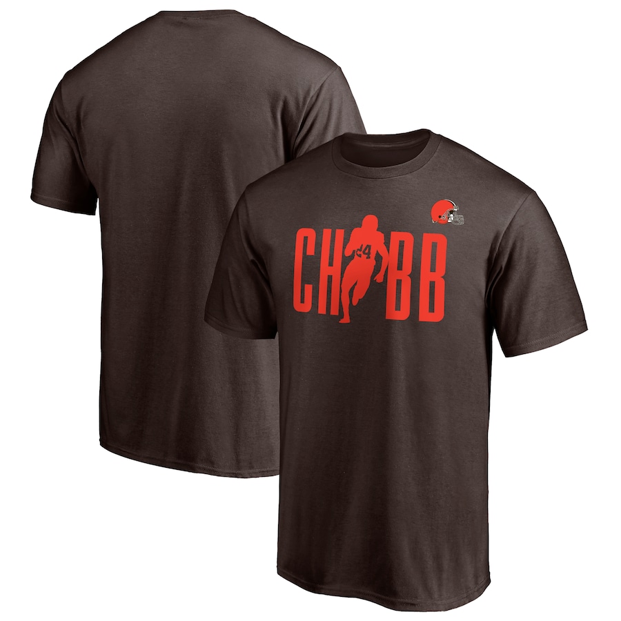 Cleveland Browns Nick Chubb Brown Checkdown T-Shirt - Man