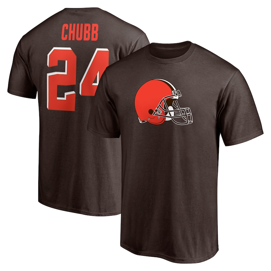 Cleveland Browns Nick Chubb Brown Player Icon T-Shirt - Man