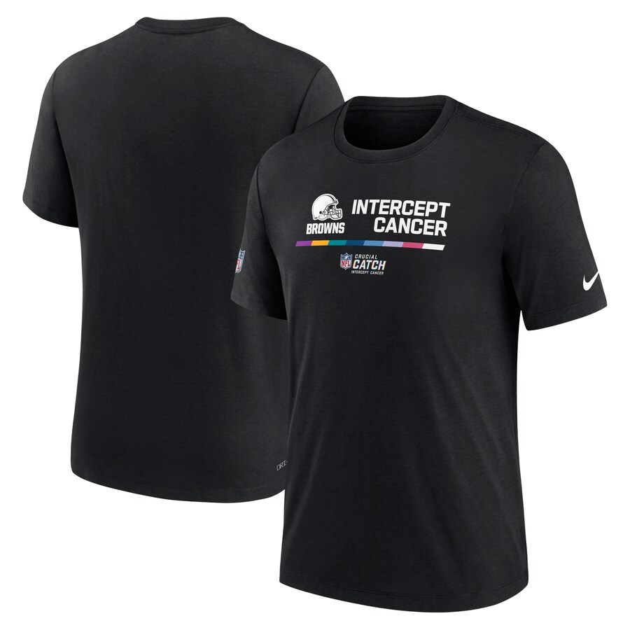 Cleveland Browns Football Black 2022 NFL Crucial Catch Performance T-Shirt - Man