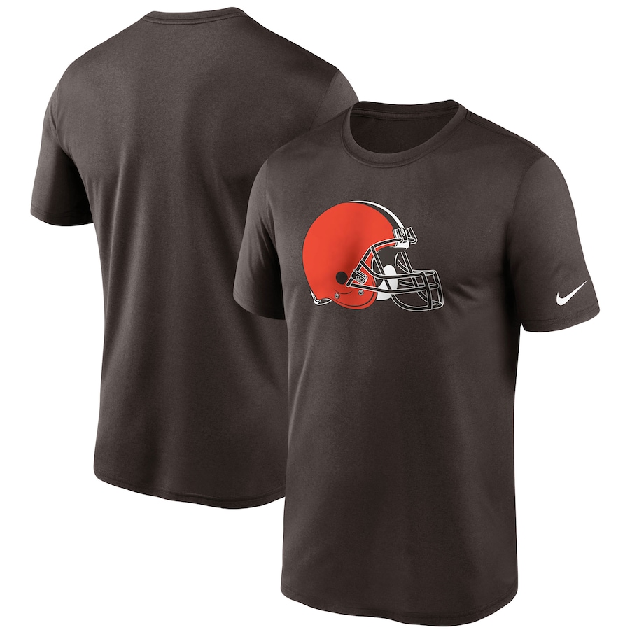 Cleveland Browns Football Brown Logo Essential Legend Performance T-Shirt - Man