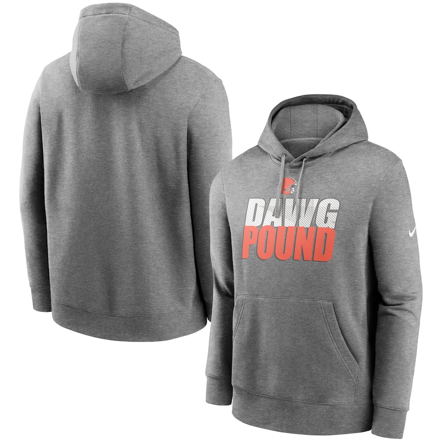 Cleveland Browns Football Heathered Gray Fan Gear Local Club Pullover Hoodie - Man