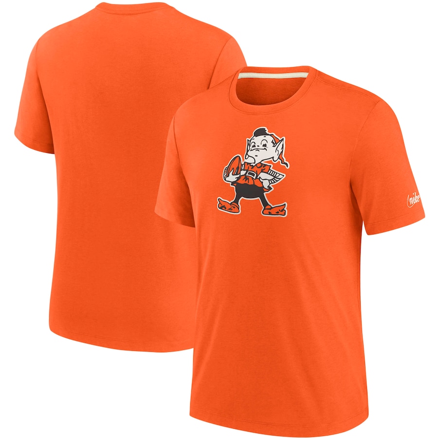 Cleveland Browns Football Orange Historic Impact Tri-Blend T-Shirt - Man