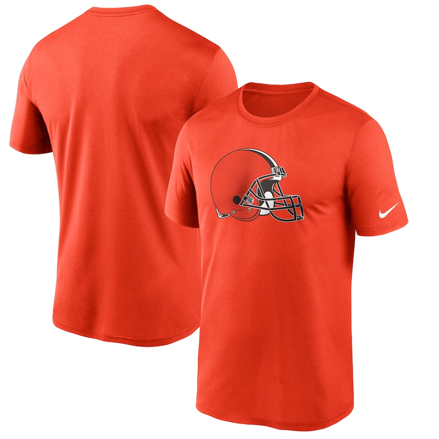Cleveland Browns Football Orange Logo Essential Legend Performance T-Shirt - Man