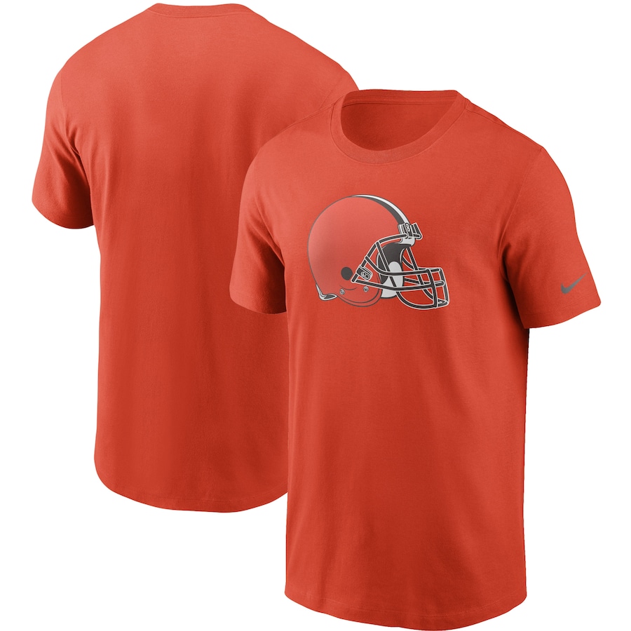 Cleveland Browns Football Orange Primary Logo T-Shirt - Man