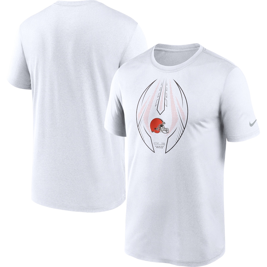 Cleveland Browns Football White Legend Icon T-Shirt - Man