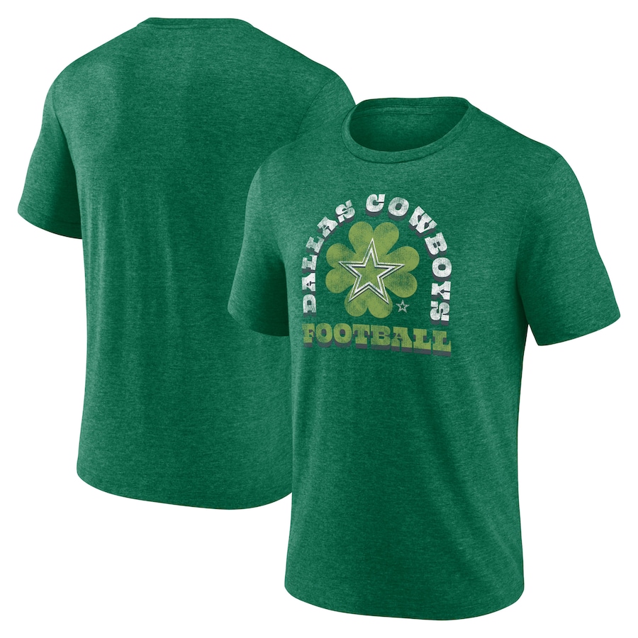 Dallas Cowboys Heather Green St. Patrick's Day Celtic Tri-Blend T-Shirt - Man