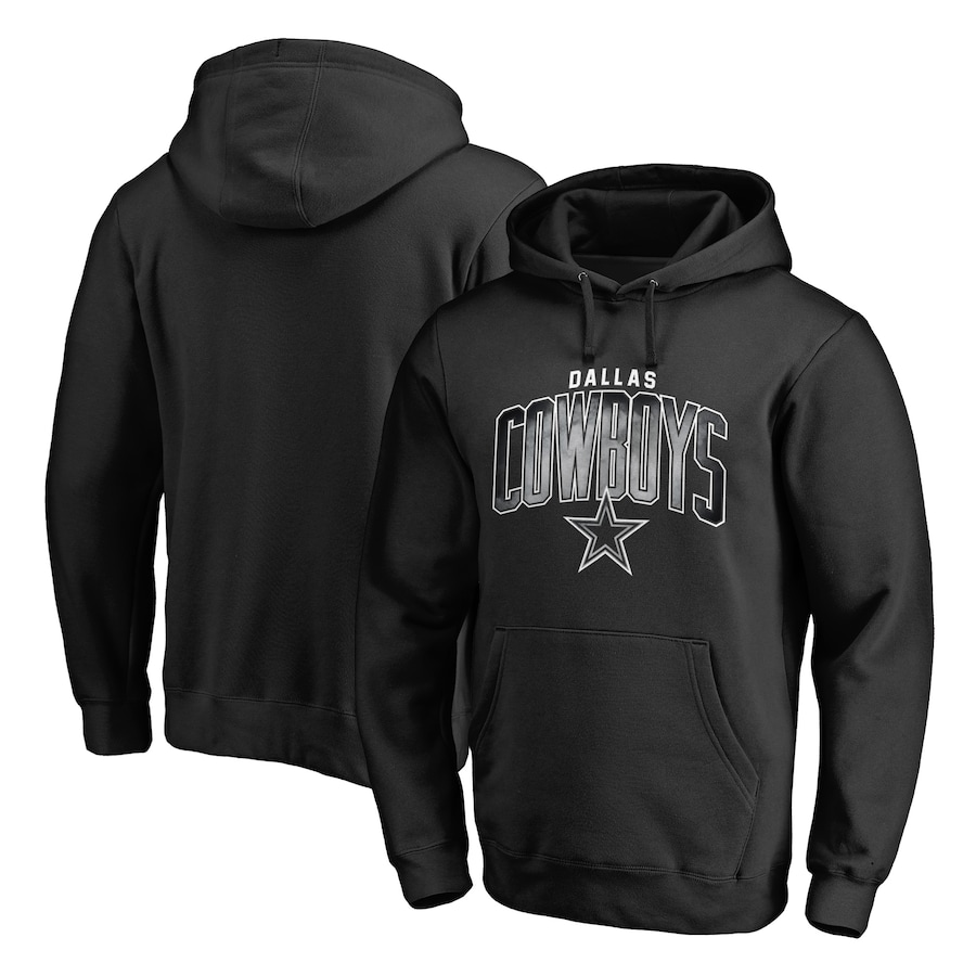 Dallas Cowboys Black Arch Smoke Pullover Hoodie - Man