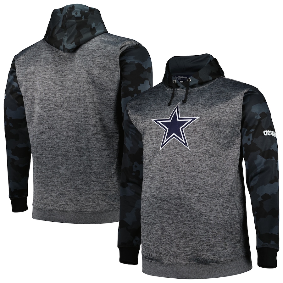 Dallas Cowboys Heather Charcoal Camo Pullover Hoodie - Man