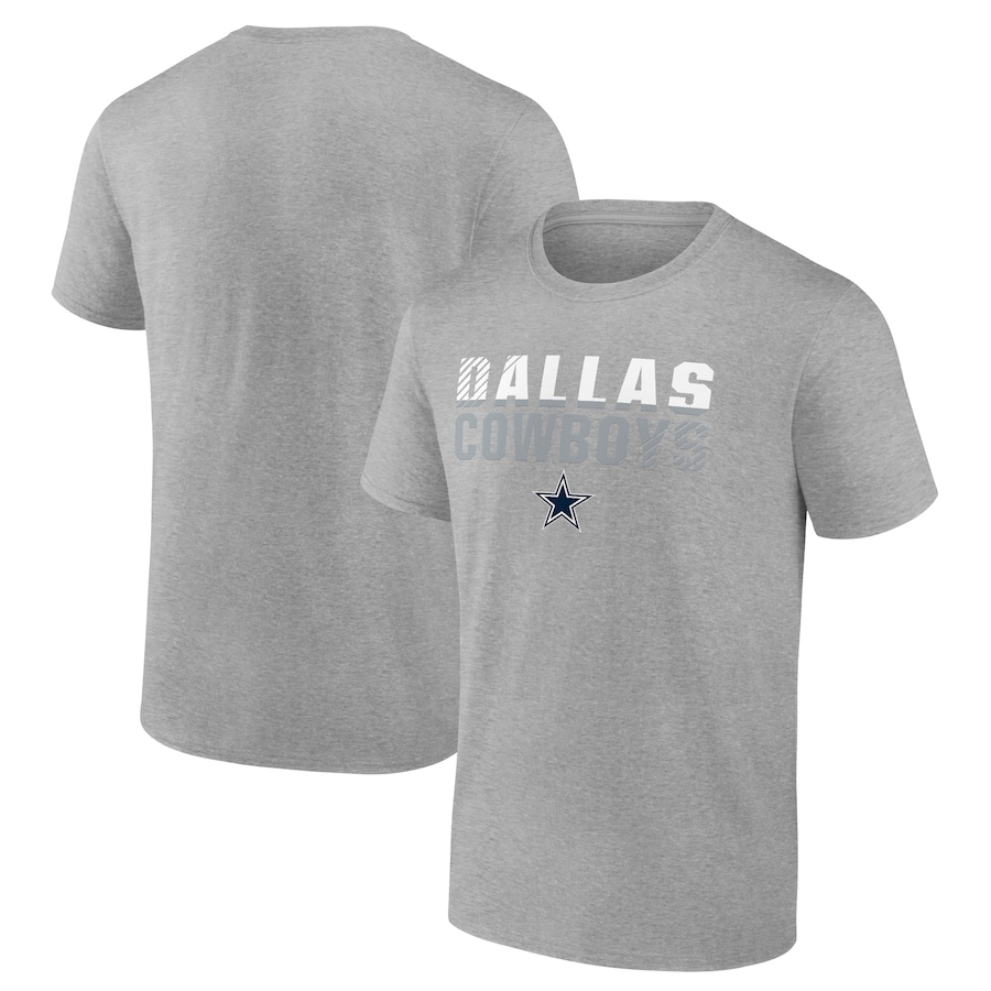 Dallas Cowboys Heathered Gray Team Fade Out T-Shirt - Man Dallas Cowboys Heathered Gray Team Fade Out T-Shirt - Man