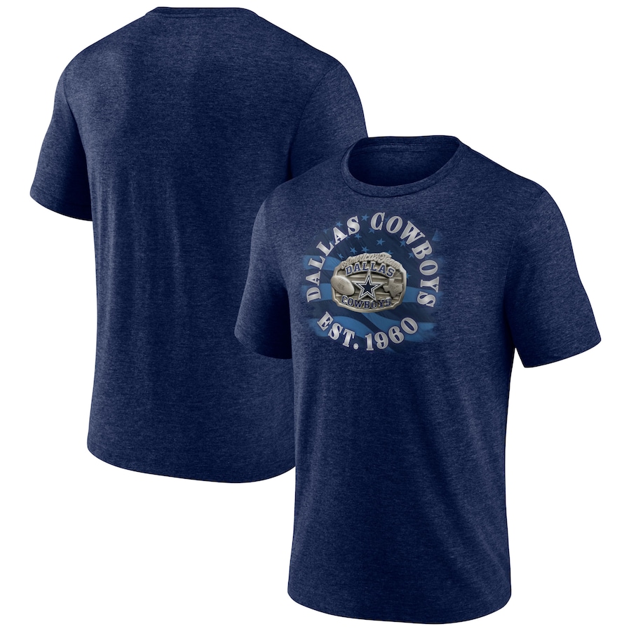 Dallas Cowboys Heathered Navy Sporting Chance Tri-Blend T-Shirt - Man