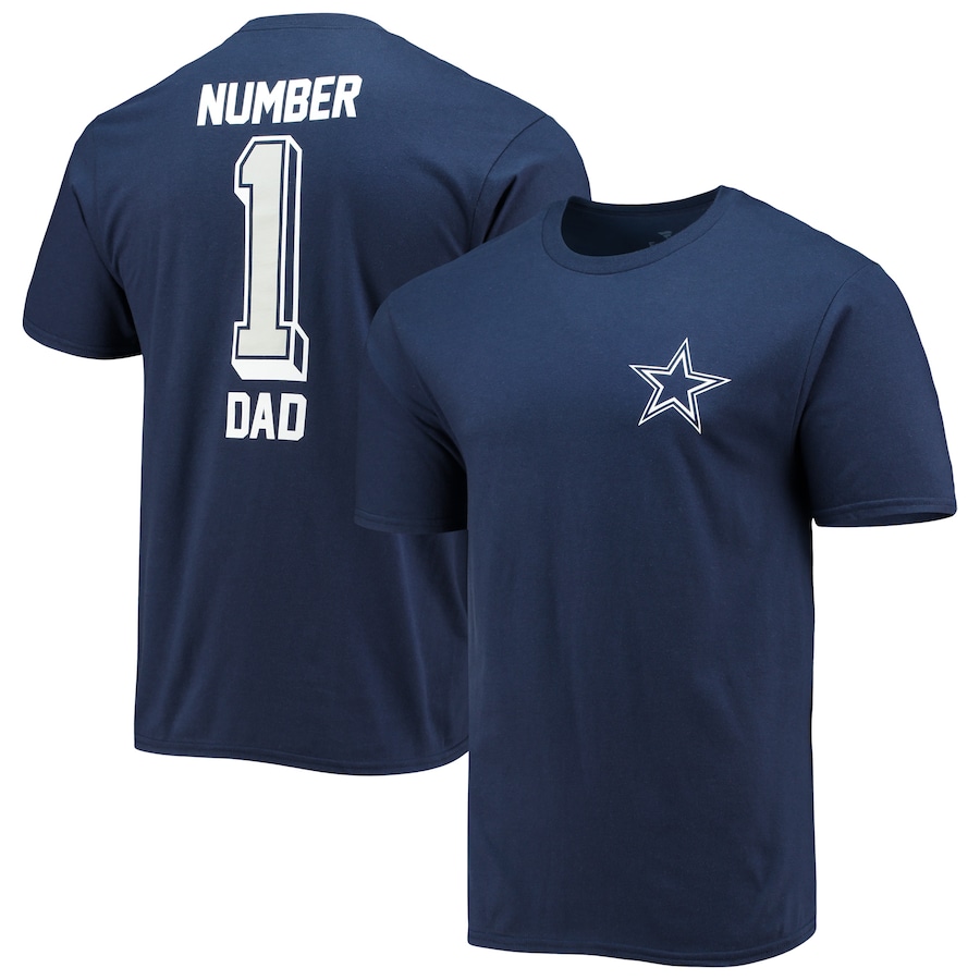 Dallas Cowboys Navy #1 Dad T-Shirt - Man
